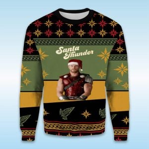 Thor Santa Thunder Marvel Ugly Christmas Sweater 1 Thor Santa Thunder Marvel Ugly Christmas Sweater1