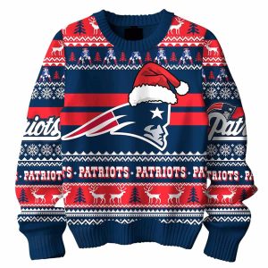 Patriots 6X Champions Christmas Ugly Sweater1