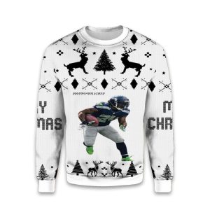 Marshawn Lynch Seahawks Ugly Christmas Sweater