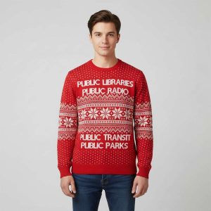 Public Libraries Public Radio Ugly Christmas Sweater