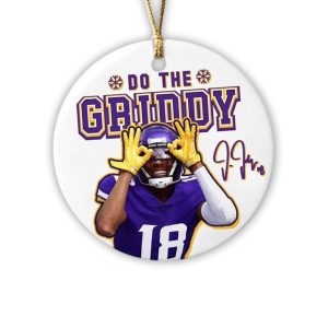 Justin Jefferson Go The Griddy Vikings Ornament1