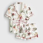 Watercolor Holiday Christmas Dinner Party Festive Champagne Pajama Set