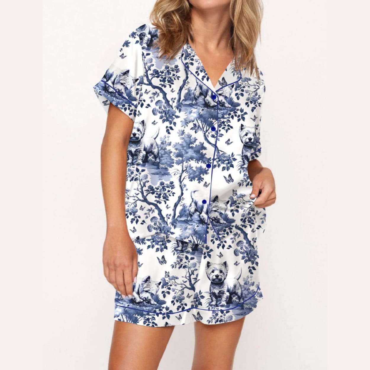 West Highland White Terrier Silky Satin Pajama Set West Highland White Terrier Silky Satin Pajama Set