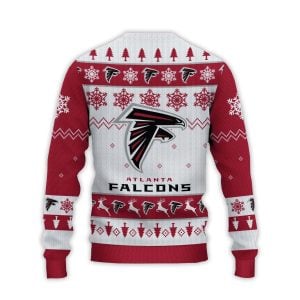 2025 Falcons Football Reindeer Christmas Ugly Sweater2