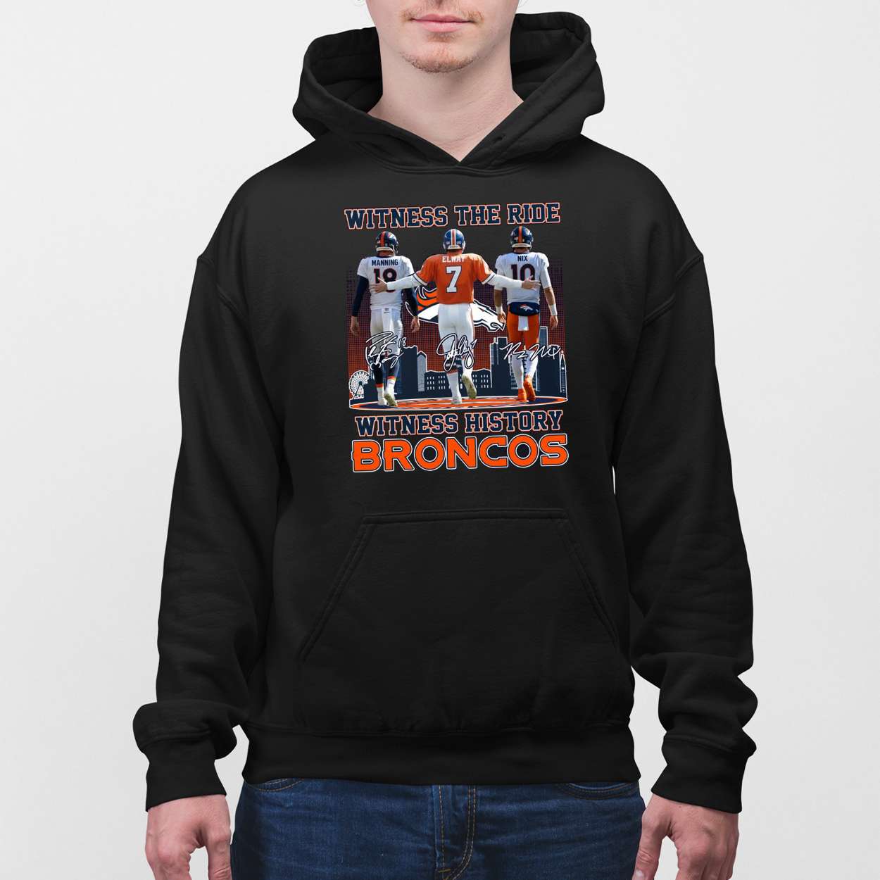 Witness The Ride Witness History Denver Broncos Manning Elway And Nix Shirt Witness The Ride Witness History Denver Broncos Manning Elway And Nix Shirt