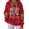 Women’s Puerto Rico Coquito Merry Christmas Print Casual Hoodies