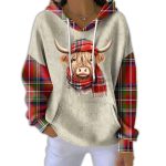 Women's West Highland Check Casual Hooded Sweatshirt