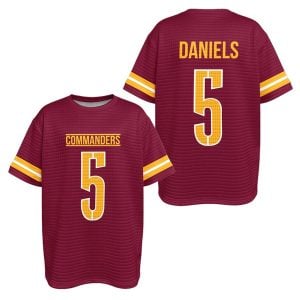 Commanders Jayden Daniels 5 Waffle T Shirt