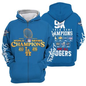 2025 Dodgers 9X World Series Champions Hoodie2