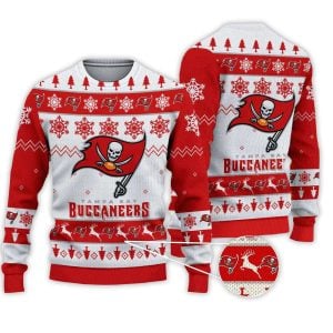 2025 Buccaneers Football Reindeer Christmas Ugly Sweater
