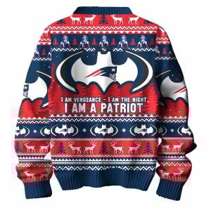 I Am Vengeance I Am The Night I Am A Patriot Ugly Christmas Sweater2