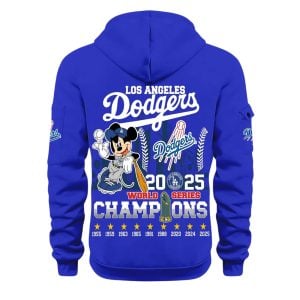 Mickey Dodgers 2025 World Series Champions Quarter Zip Hoodie2