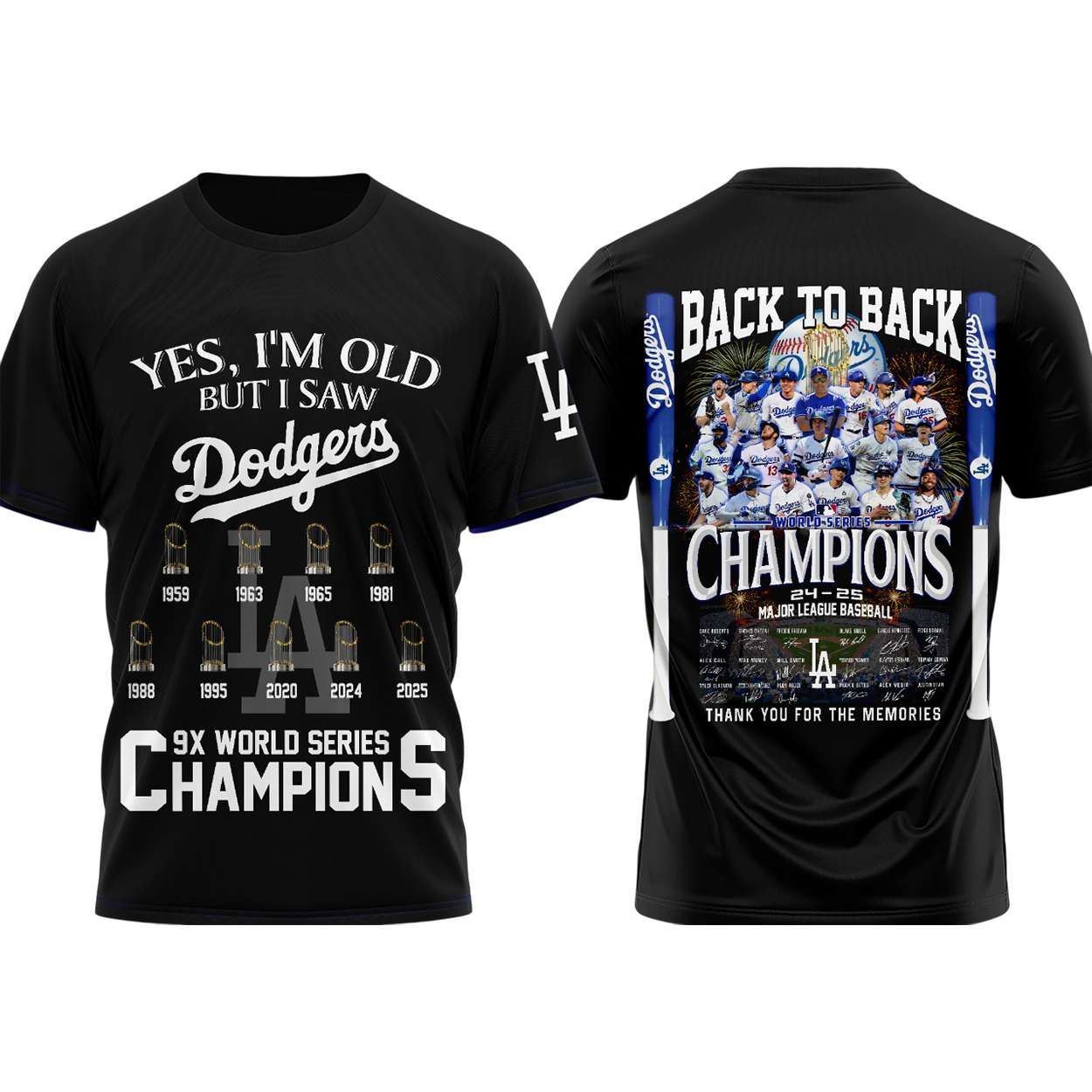 Yes I’m Old But I Saw Dodgers 9X World Series Champions Shirt Yes I’m Old But I Saw Dodgers 9X World Series Champions Shirt