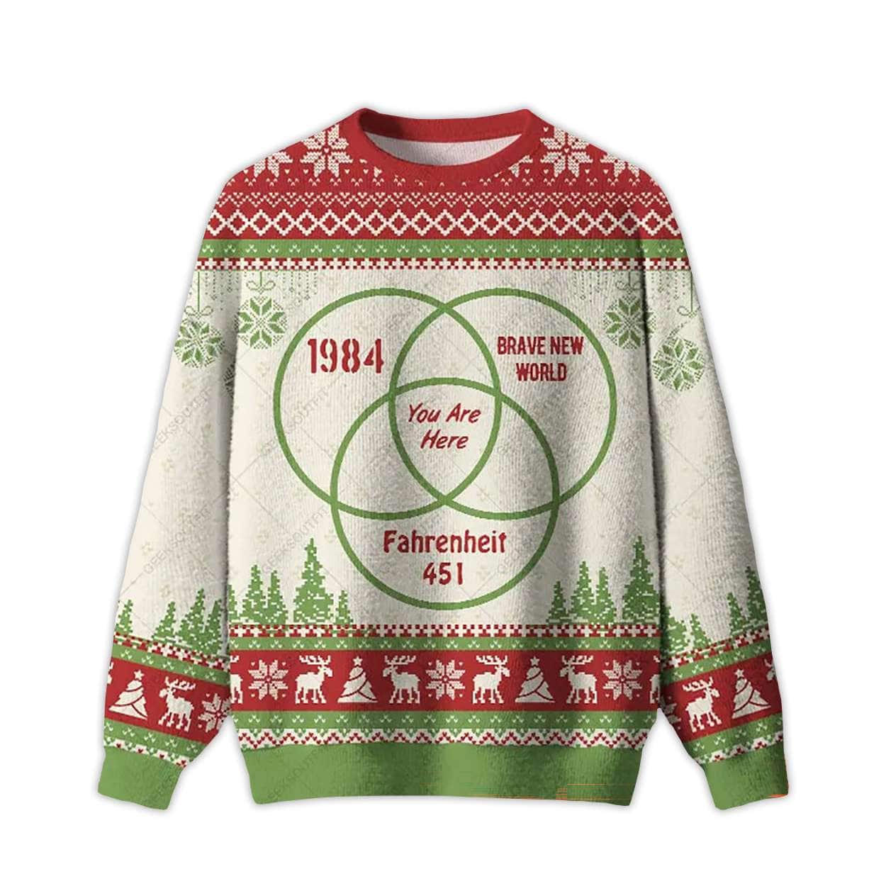 You Are Here Ugly Christmas Sweater You Are Here Ugly Christmas Sweater