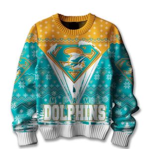 Dolphins Merry Super Christmas Ugly Sweater