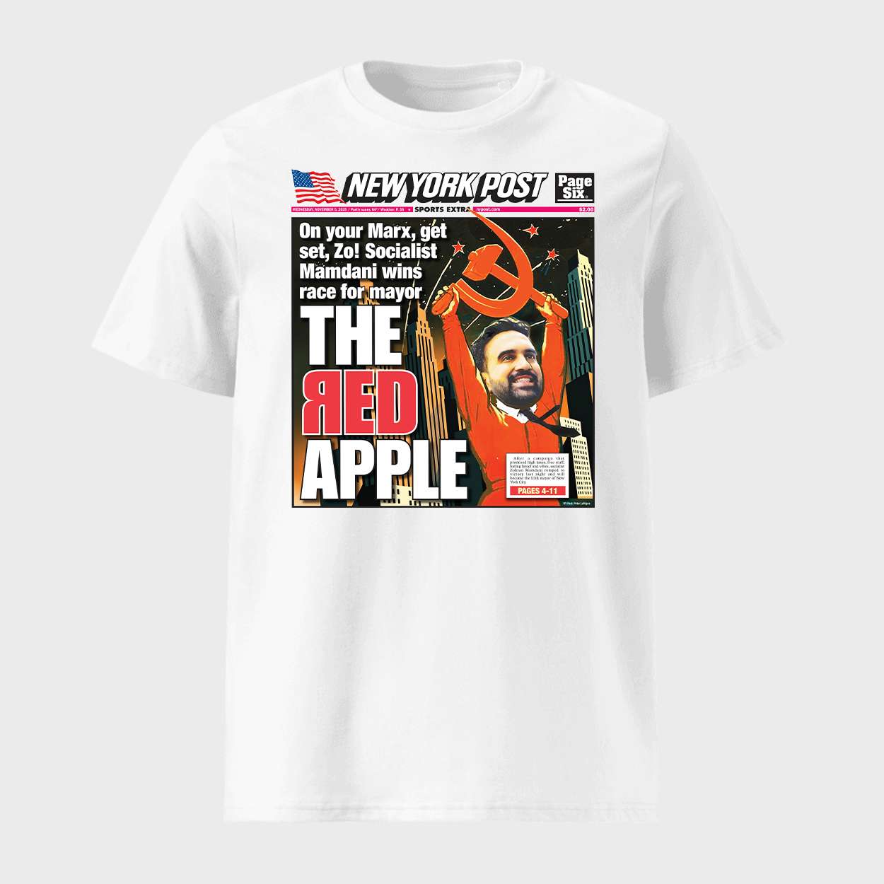 Zohran Mamdani The Red Apple Shirt 1 Zohran Mamdani The Red Apple Shirt