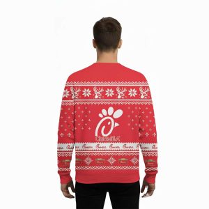 Chick Fil A Restaurant Ugly Christmas Sweater2
