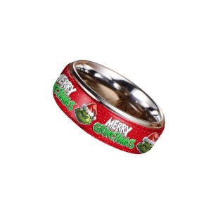 Merry Grinchmas Personalized Tungsten Rings2