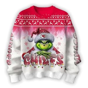 2025 Chiefs x The Grnch Christmas Edition Ugly Sweater