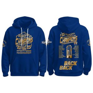 Dodgers World Series Champion Back To Back 2025 Hoodie Joggers Cap