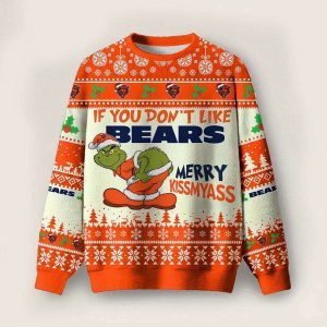 Bears Grnch Merry Kissmyass Ugly Sweater