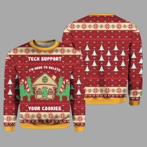 Tech Support Delete Your Cookies Funny Xmas Sweater 1 Tech Support Delete Your Cookies Funny Xmas Sweater 2