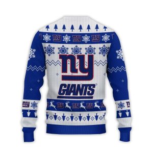 2025 Giants Football Reindeer Christmas Ugly Sweater2
