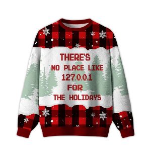 Theres No Place Like 127001 For The Holidays Ugly Christmas Sweater