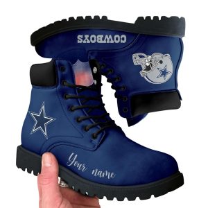 Personalized Cowboys Football Leather Boots1