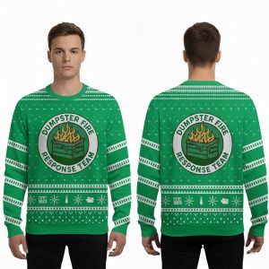 Dumpster Fire Response Team Ugly Christmas Sweater