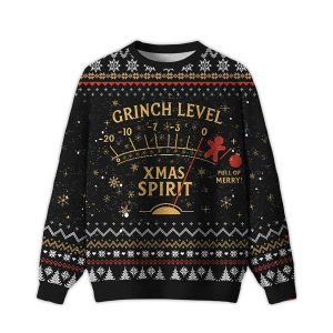 Xmas Spirit Meter Ugly Christmas Sweater