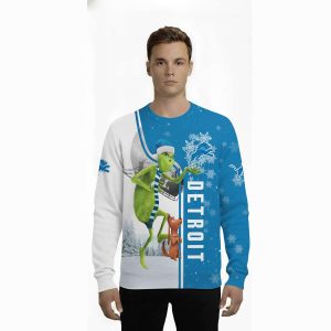 Lions Funny Grnch I Hate Morning People Ugly Christmas Sweater1