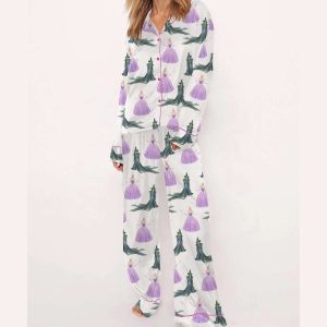 Glinda And Elphaba For Good Silky Satin Pajama Set 2 Glinda And Elphaba For Good Silky Satin Pajama Set2