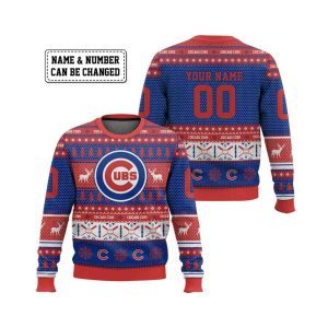 2025 Personalized Cubs Ugly Christmas Sweater