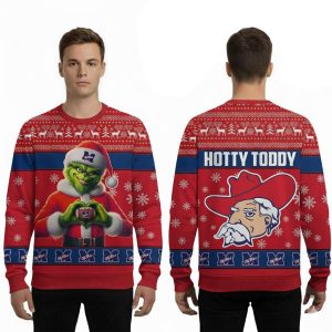 Grnch Ole Miss Football Hotty Toddy Ugly Christmas Sweater