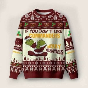 Commanders Grnch Merry Kissmyass Ugly Sweater