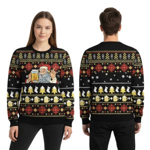 Santa Beer Christmas Ugly Christmas Sweater 2