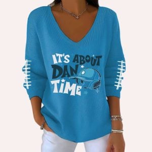 Lions Its About Dan Time Waffle Long Sleeve T Shirt