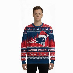 Patriots Go Pats 1960 Ugly Christmas Sweater1