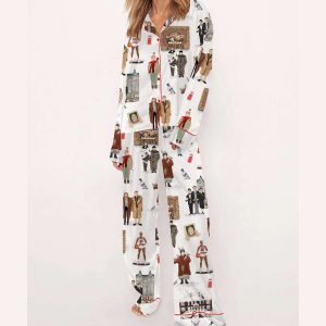 Home Alone Christmas Silky Satin Pajama Set1