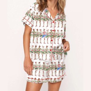 Christmas Radio City Rockette Silky Satin Pajama Set