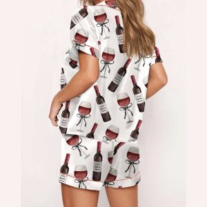 Red Wine Silky Satin Pajama Set 1 Red Wine Silky Satin Pajama Set1