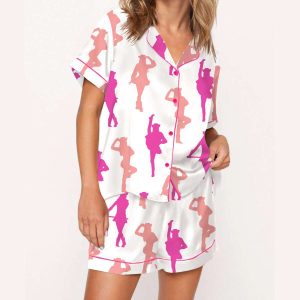 Drill Dance Silky Satin Pajama Set