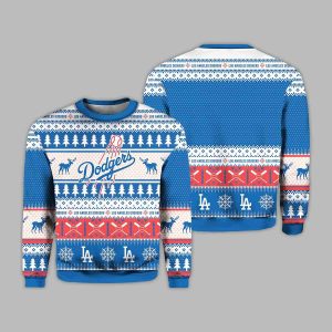 2025 Christmas Dodgers Baseball Personalized Ugly Sweater 2