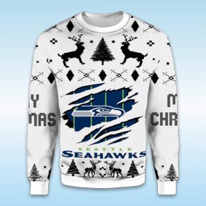 Seahawks Merry Christmas Ugly Sweater1