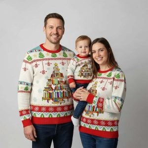 Christmas Book Tree Ugly Sweater2
