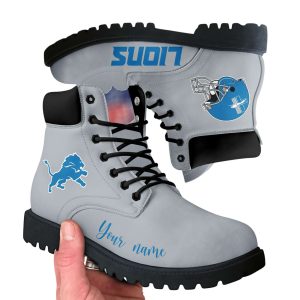 Personalized Lions Football Leather Boots2