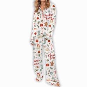 Christmas Planner Silky Satin Pajama Set3
