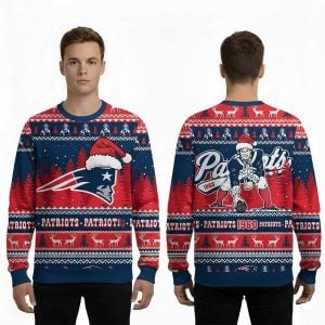 Patriots Go Pats 1960 Ugly Christmas Sweater