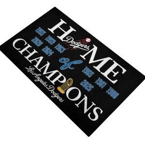 Dodgers 9X World Series Home of Champions Doormat 1 Dodgers 9X World Series Home of Champions Doormat1